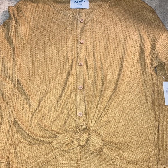 NWT Old Navy Long Sleeve Tie Front Top, Girls XL (14-16) - Picture 2 of 6